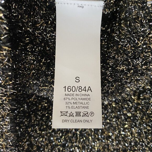 Kate Spade Sweater Womens S Crop Sparkly Glitter Mock Neck Holiday Top - Picture 4 of 12